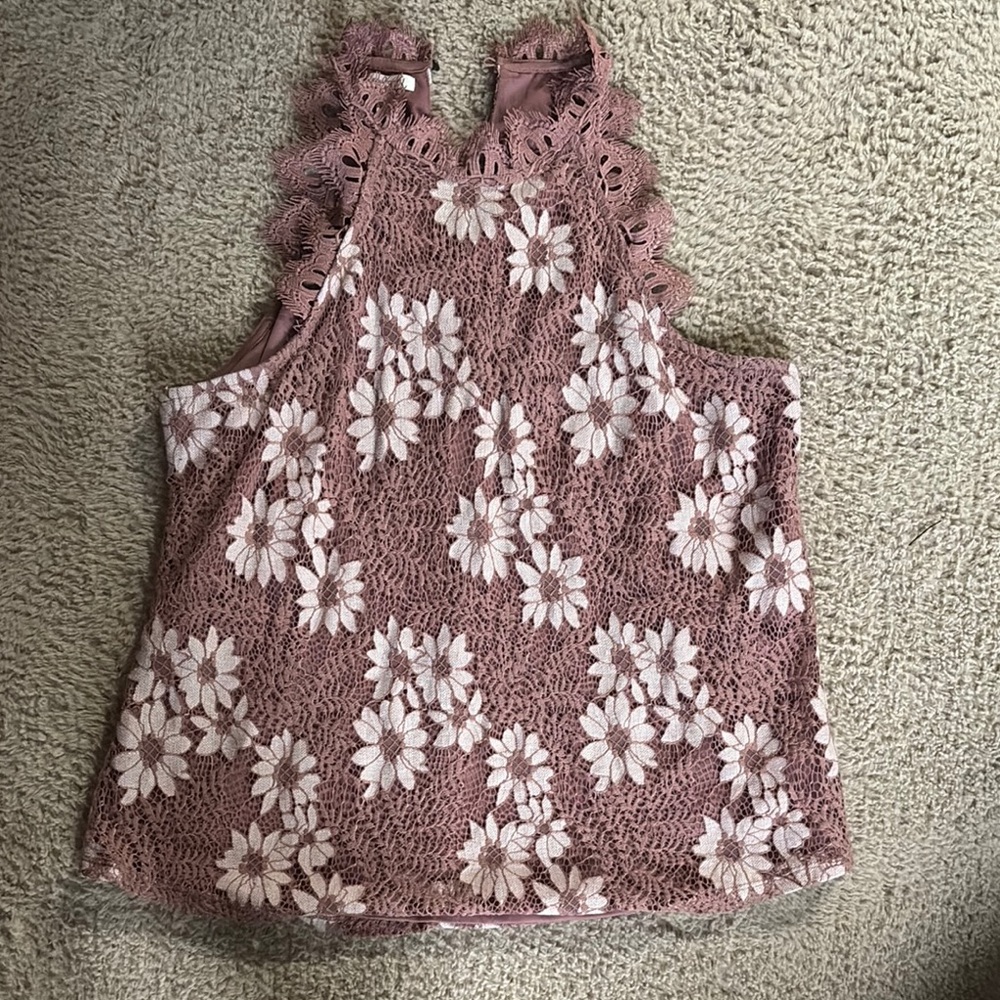 Maurices Pink Smocked Ruffled Tank Top